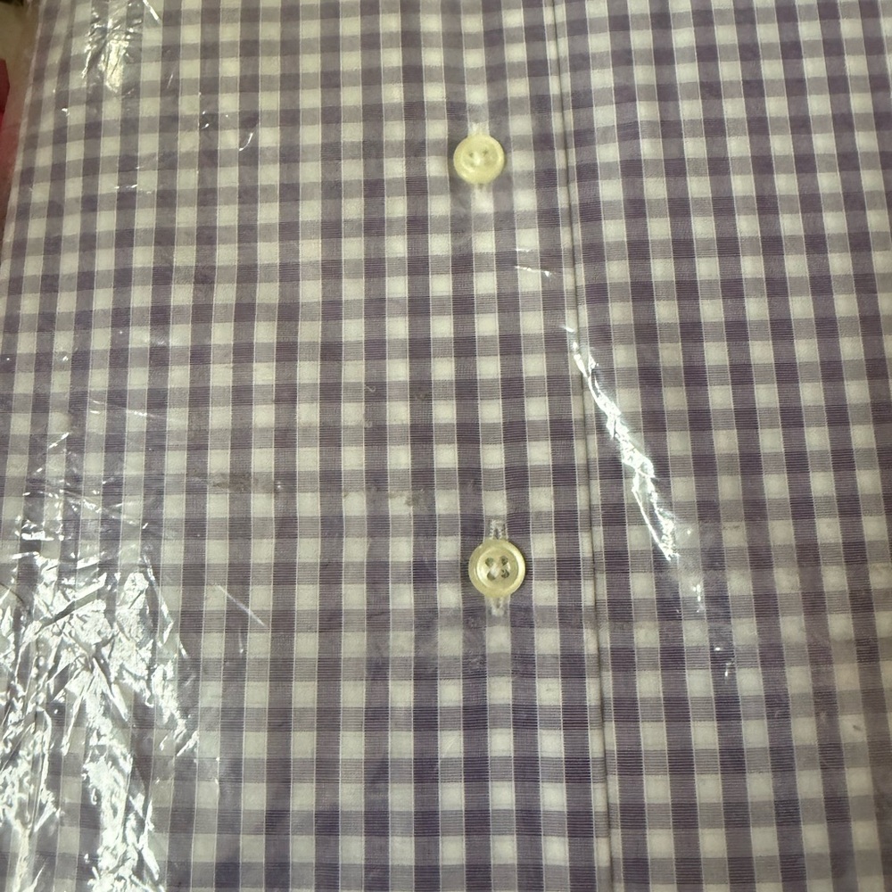 DXL Big and Tall. Well Dressed Elegant Men's Purple Checkered Shirt. - Picture 10 of 16